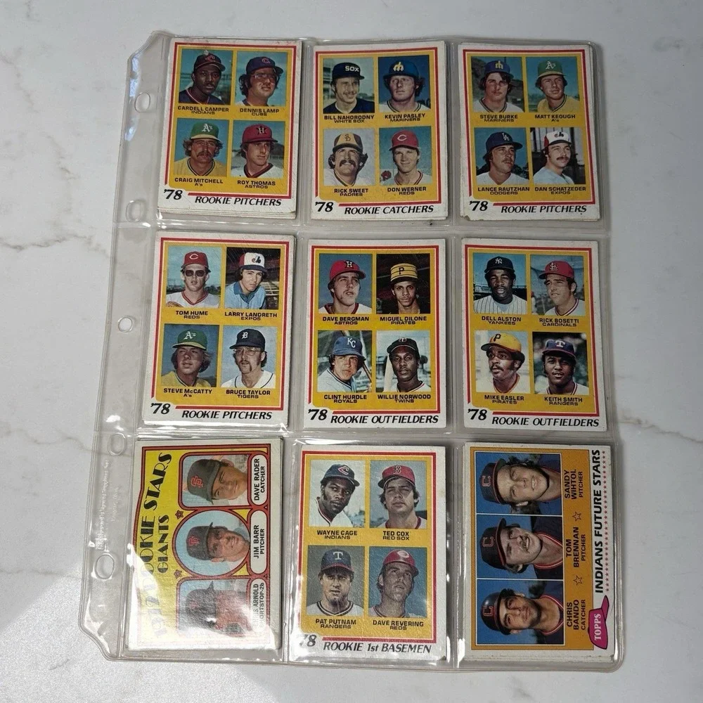 Topps 1978 Baseball Rookie Card Lot of 9 - Pitchers/Catchers/OF/1B